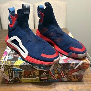 Adidas Marvel Navy and Scarlet High-Tops